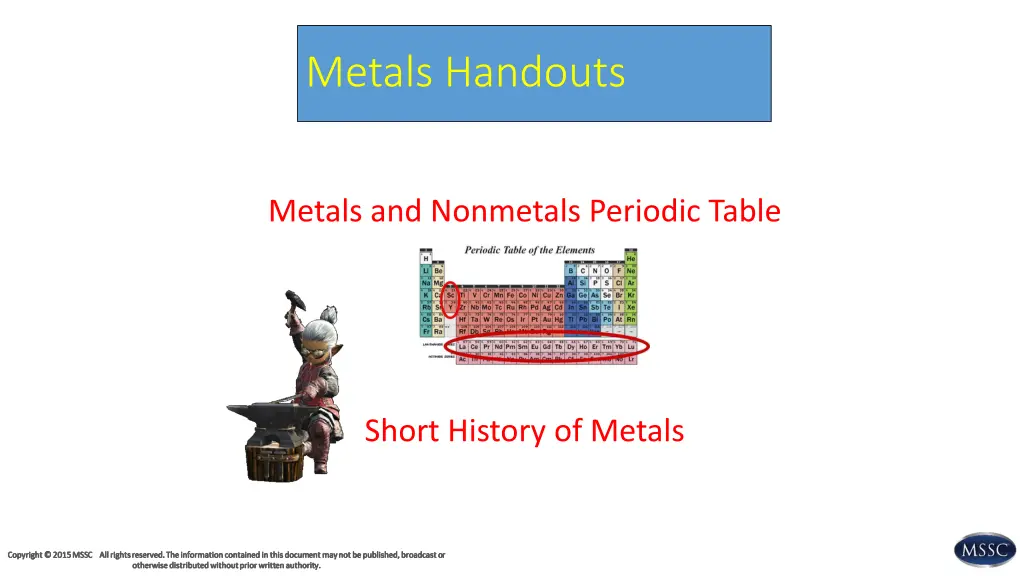 metals handouts