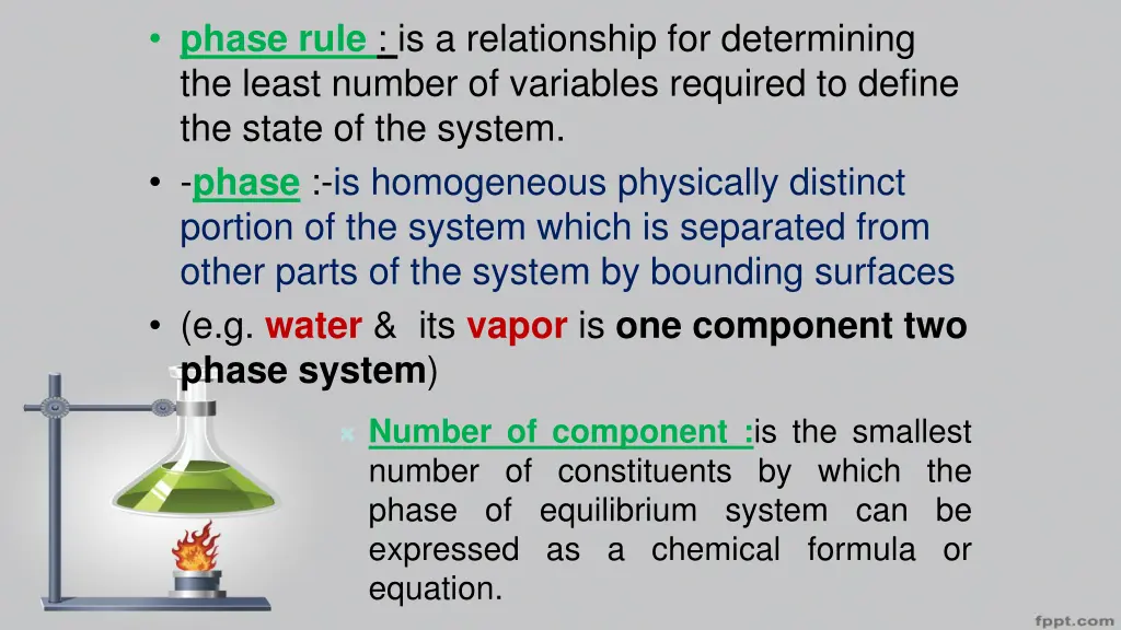 phase rule is a relationship for determining