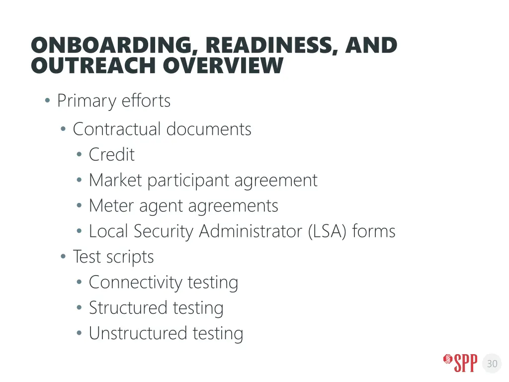 onboarding readiness and outreach overview