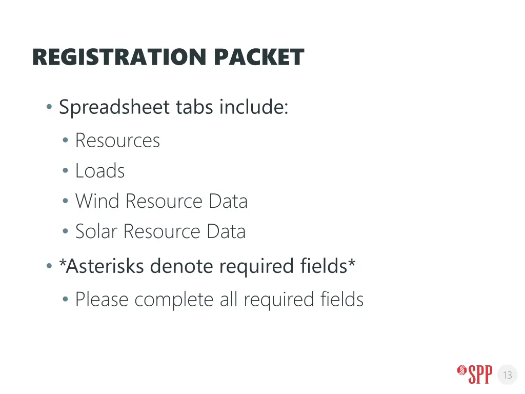 registration packet