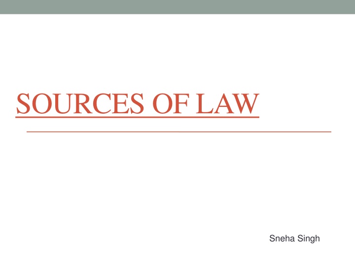 sources of law