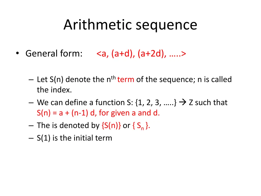 arithmetic sequence 1