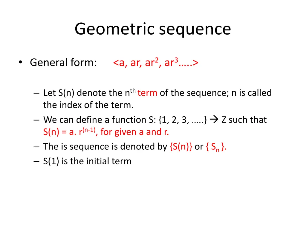 geometric sequence 1