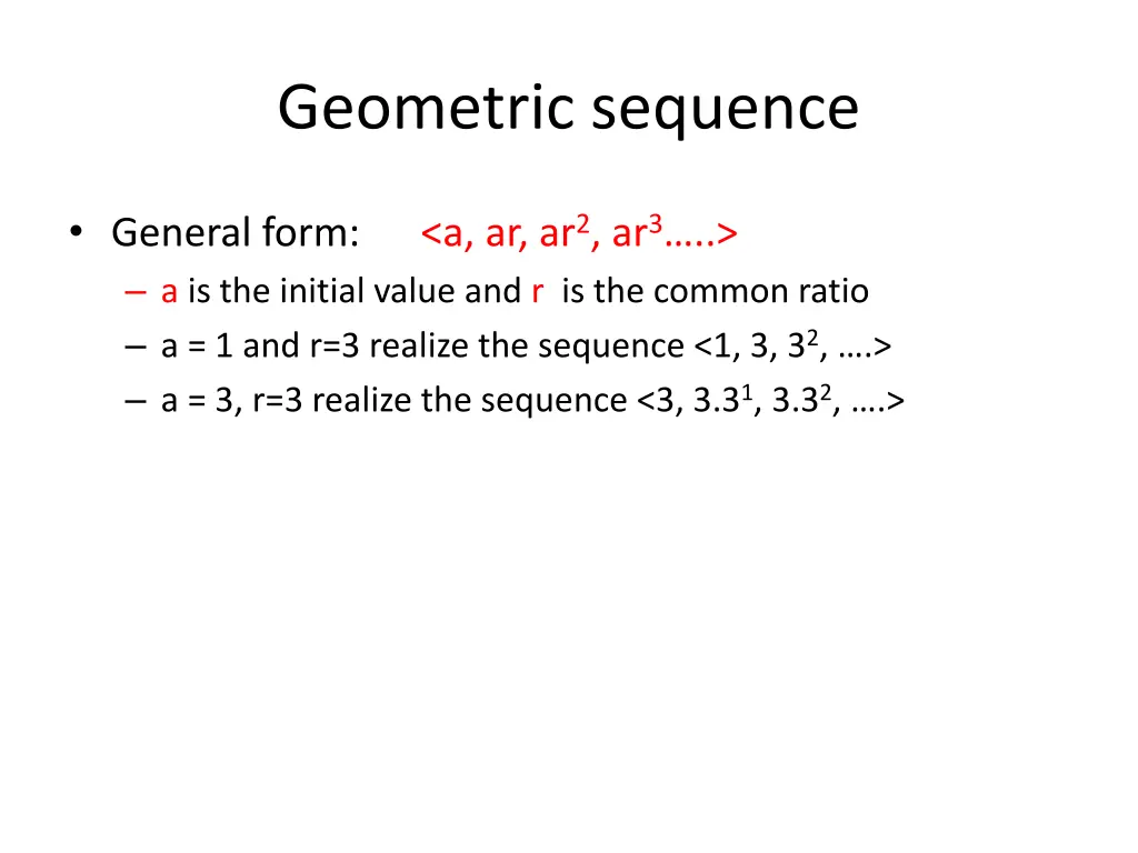 geometric sequence