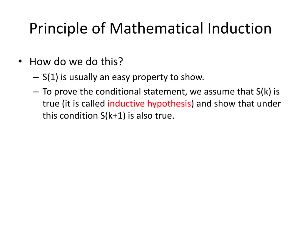 principle of mathematical induction 1