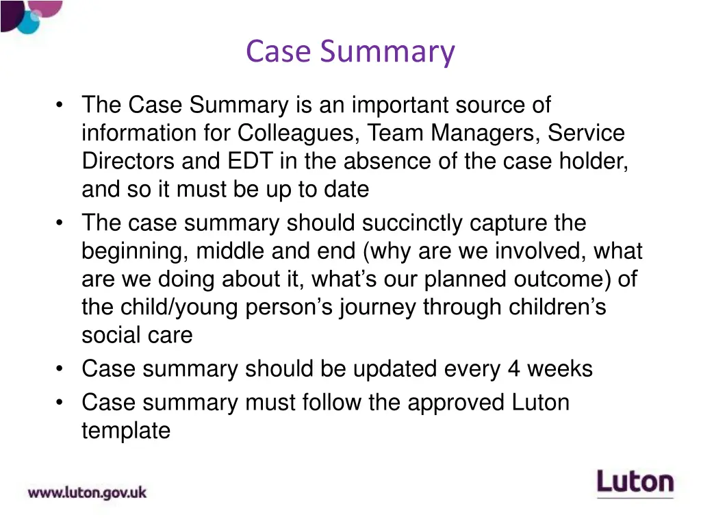 case summary