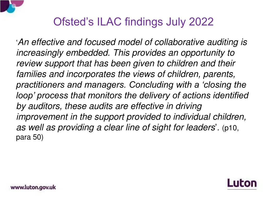 ofsted s ilac findings july 2022