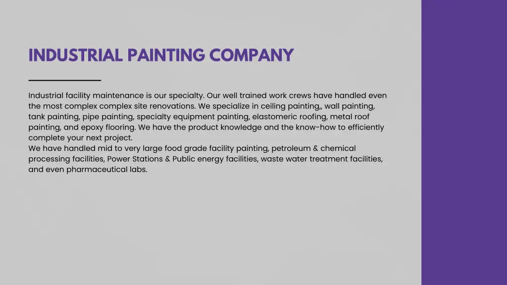 industrial painting company