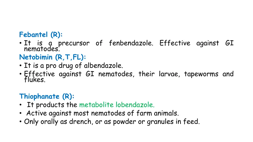 febantel r it is a precursor of fenbendazole