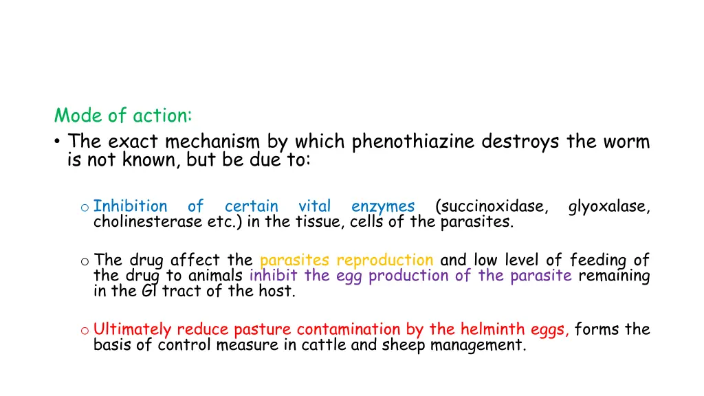 mode of action the exact mechanism by which