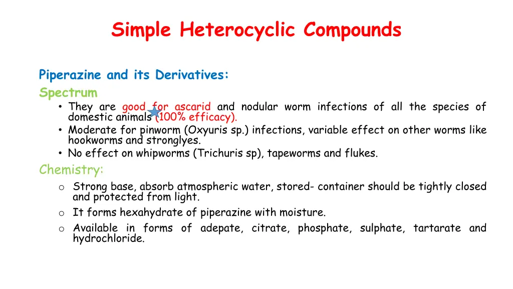 simple heterocyclic compounds