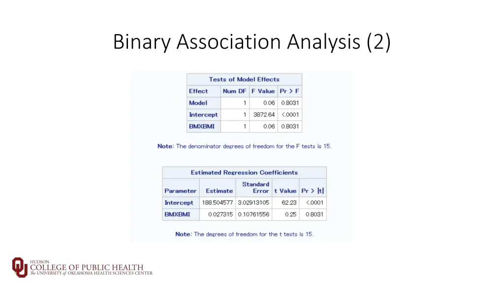 binary association analysis 2