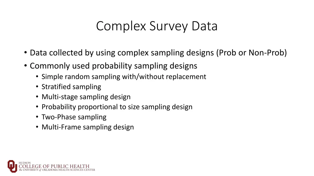 complex survey data