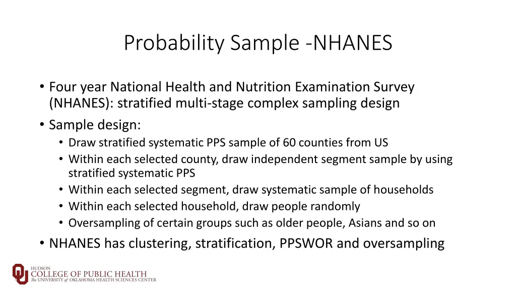 probability sample nhanes