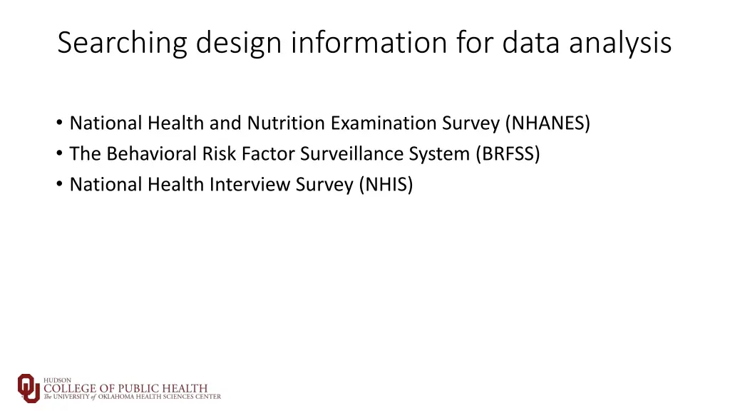 searching design information for data analysis