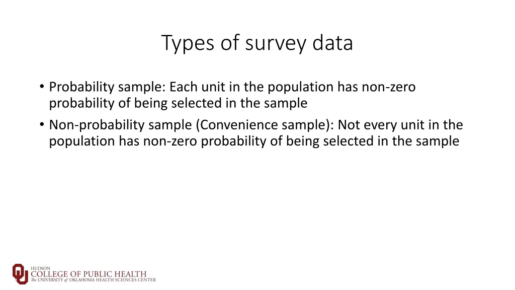 types of survey data