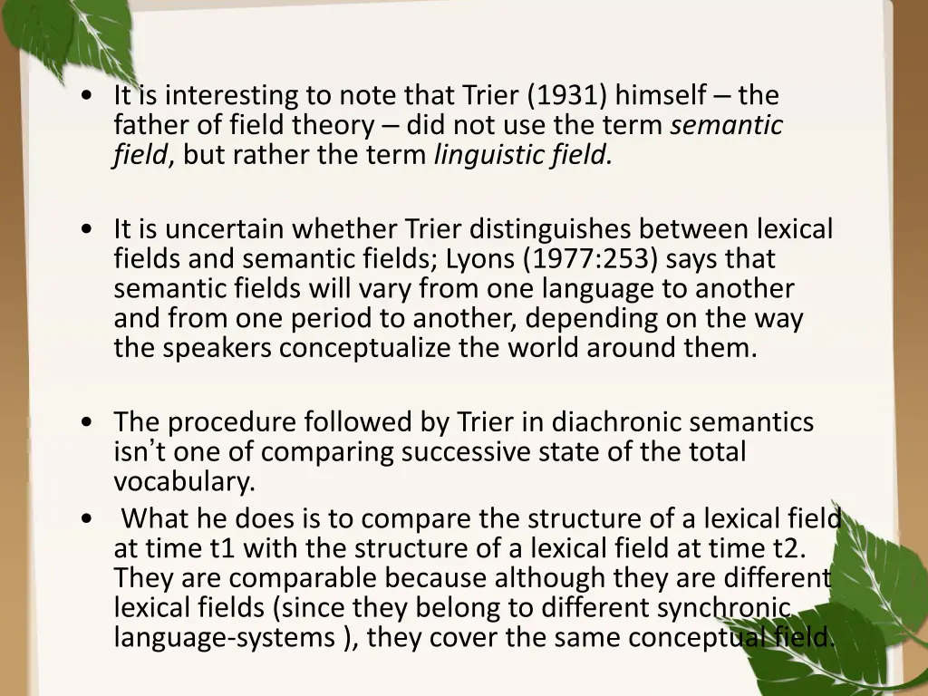 it is interesting to note that trier 1931 himself