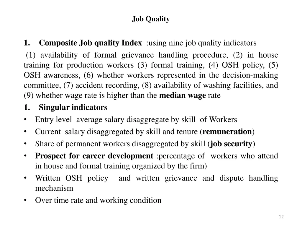 job quality