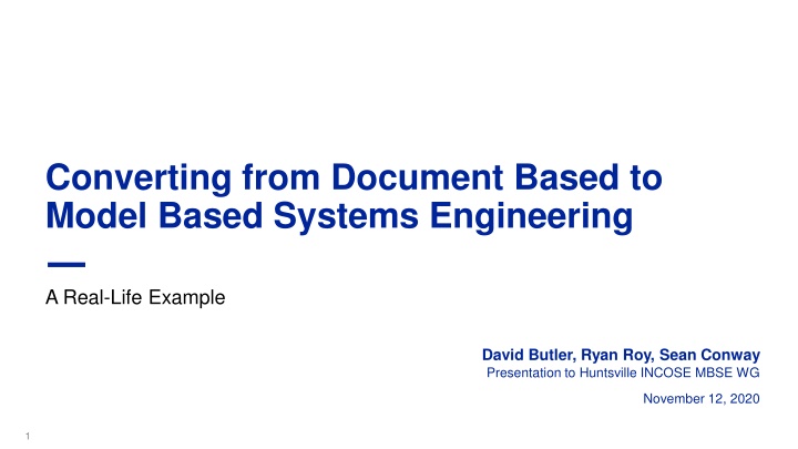 converting from document based to model based