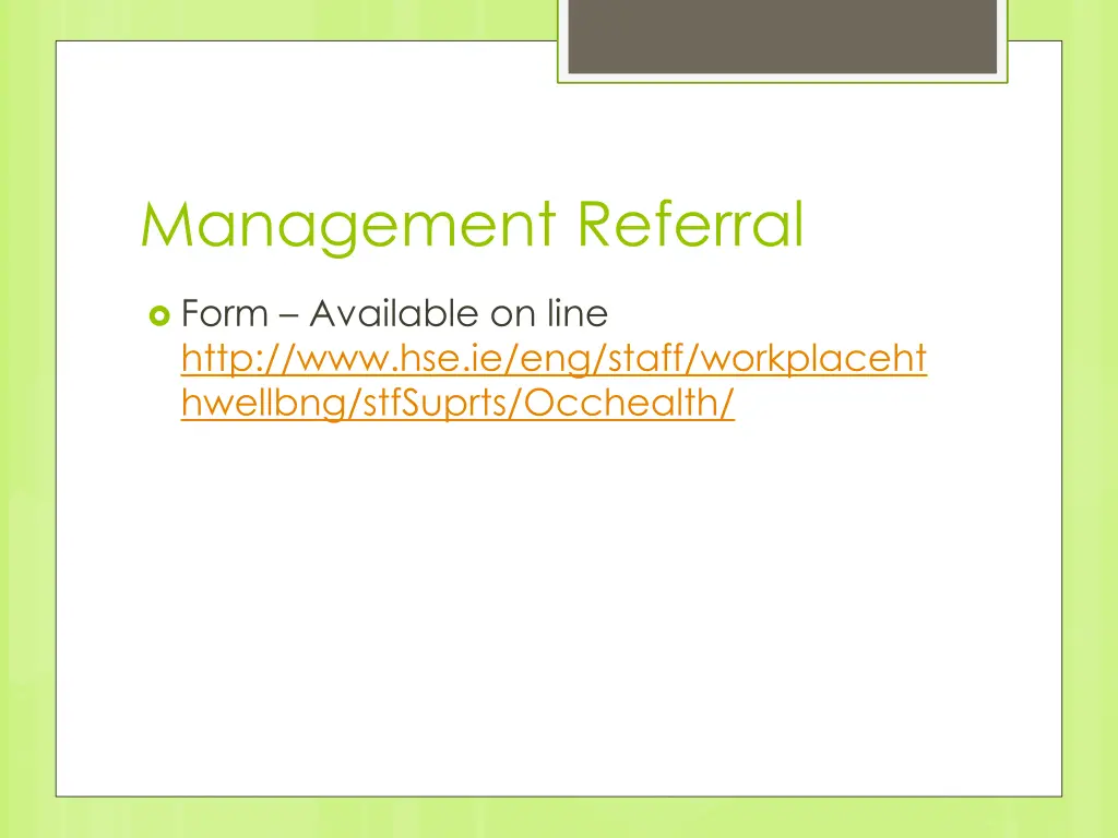 management referral