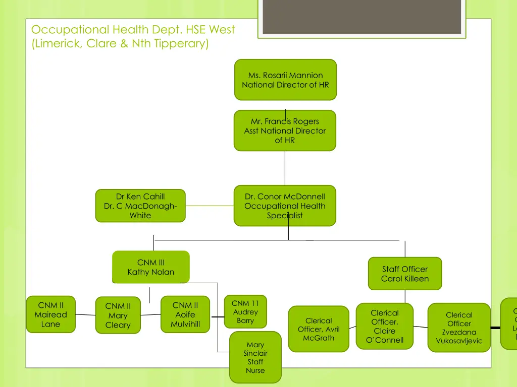 occupational health dept hse west limerick clare