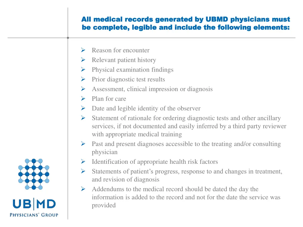 all medical records generated by ubmd physicians