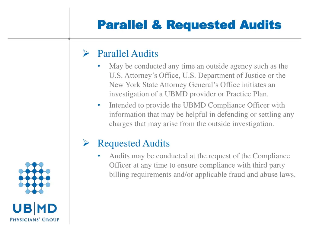 parallel requested audits parallel requested