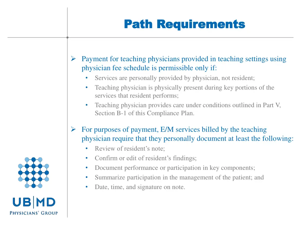 path requirements path requirements