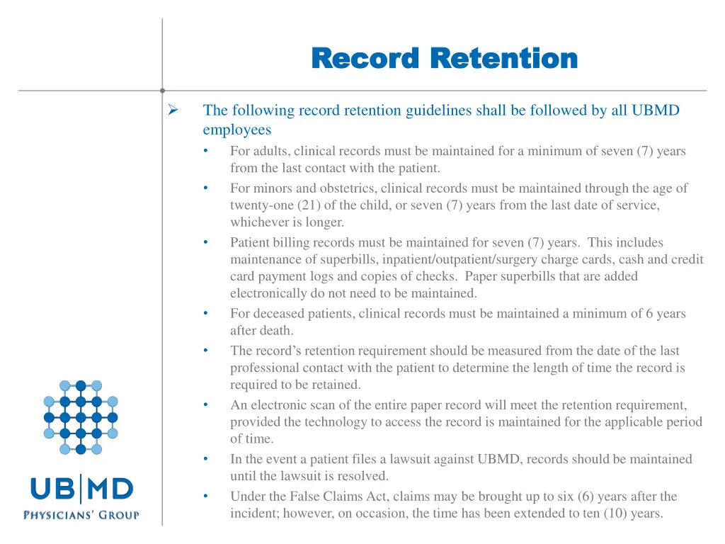 record retention record retention