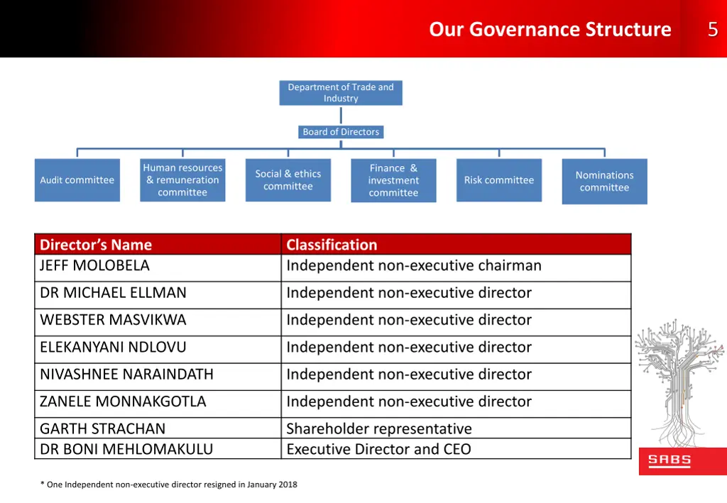 our governance structure