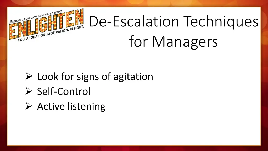 de escalation techniques for managers