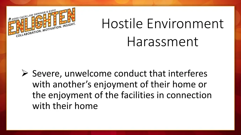 hostile environment harassment