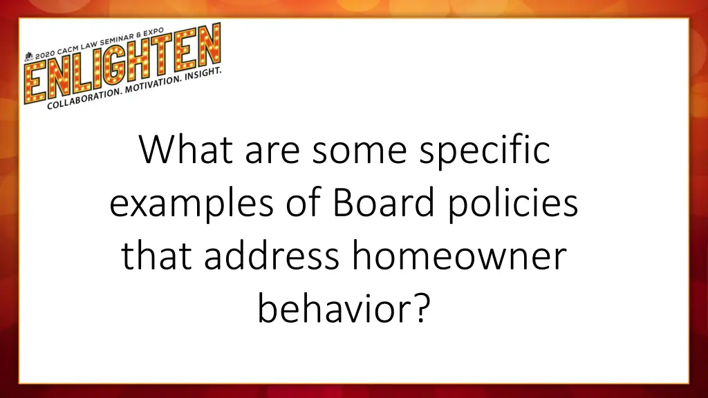 what are some specific examples of board policies