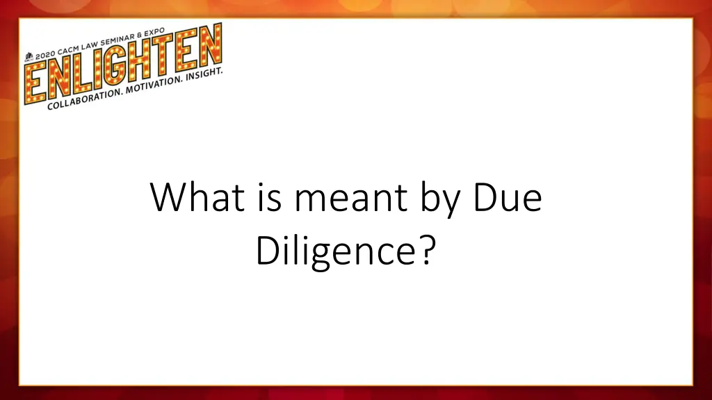 what is meant by due diligence