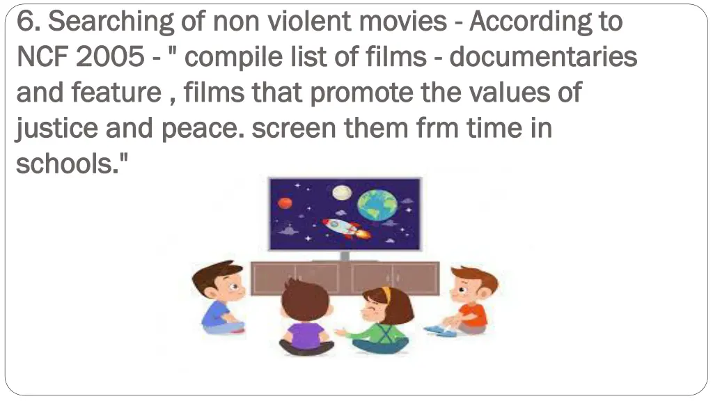 6 searching of non violent movies 6 searching