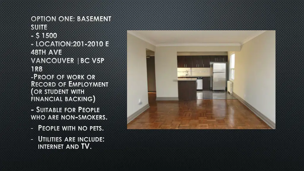 option one basement suite 1500 location 201 2010