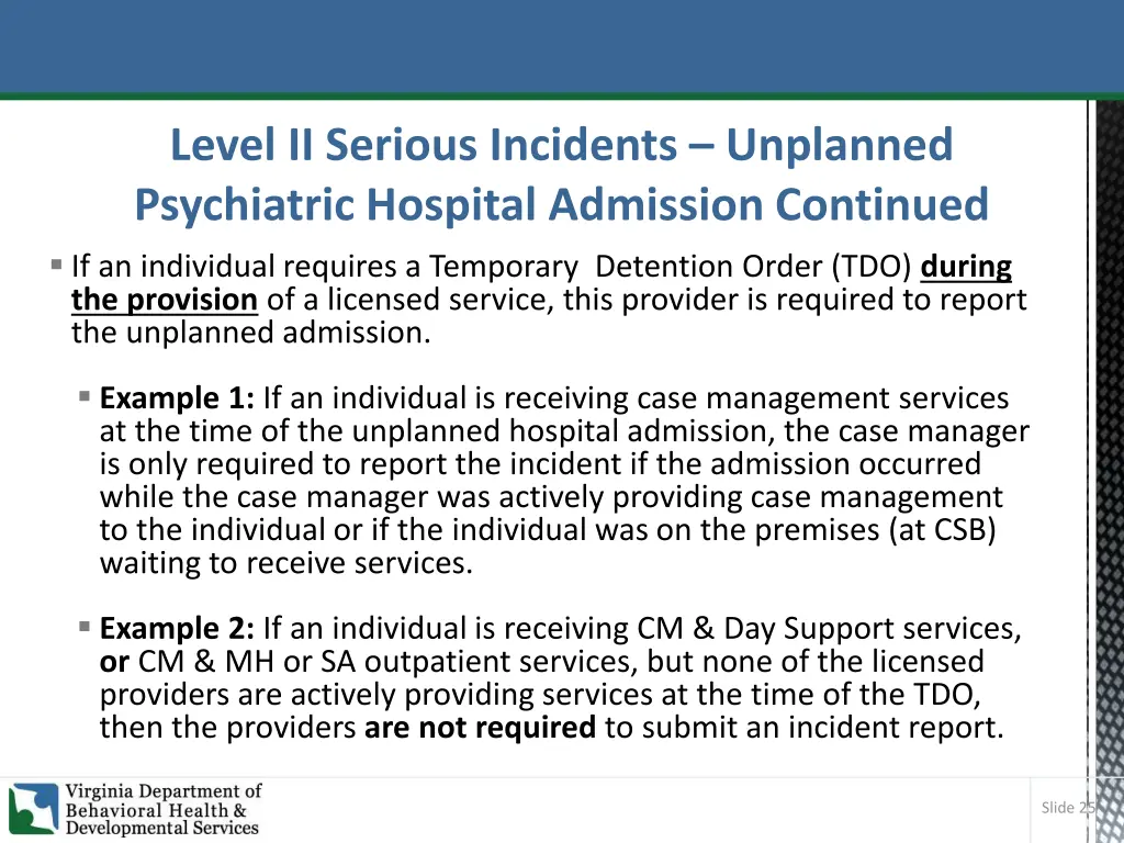 level ii serious incidents unplanned psychiatric 2