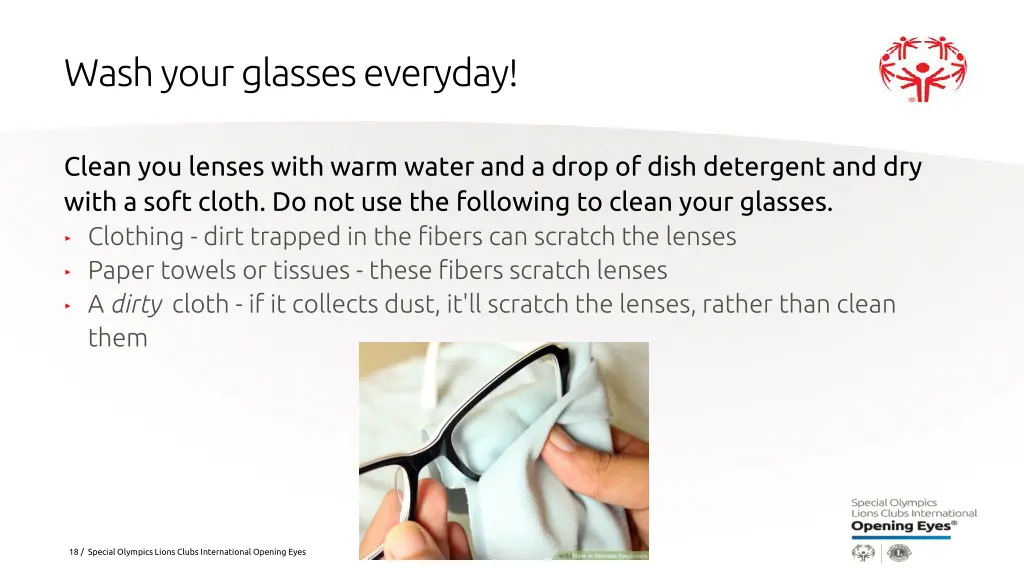 wash your glasses everyday