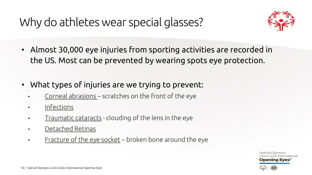 why do athletes wear special glasses