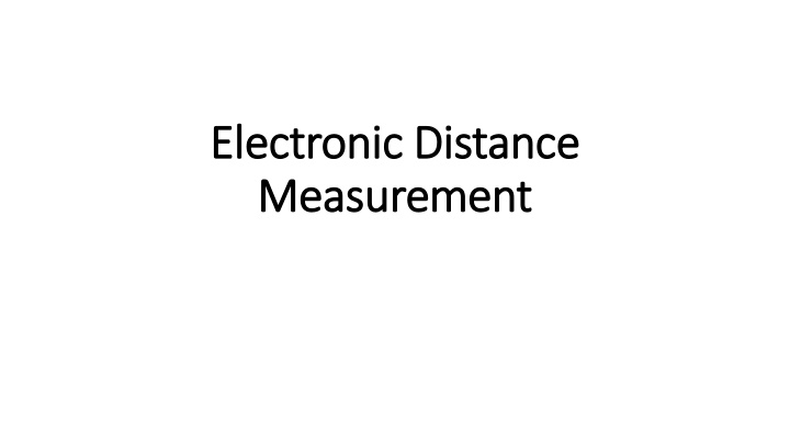 electronic distance electronic distance