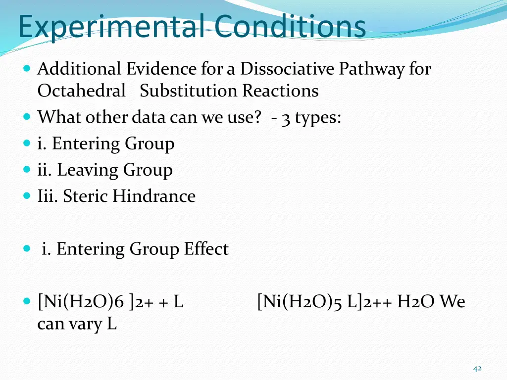 experimental conditions 2