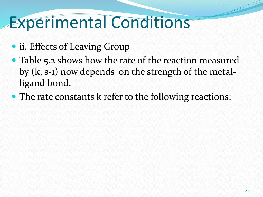 experimental conditions 4