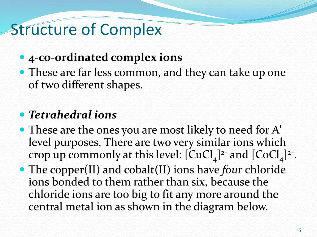 structure of complex 1