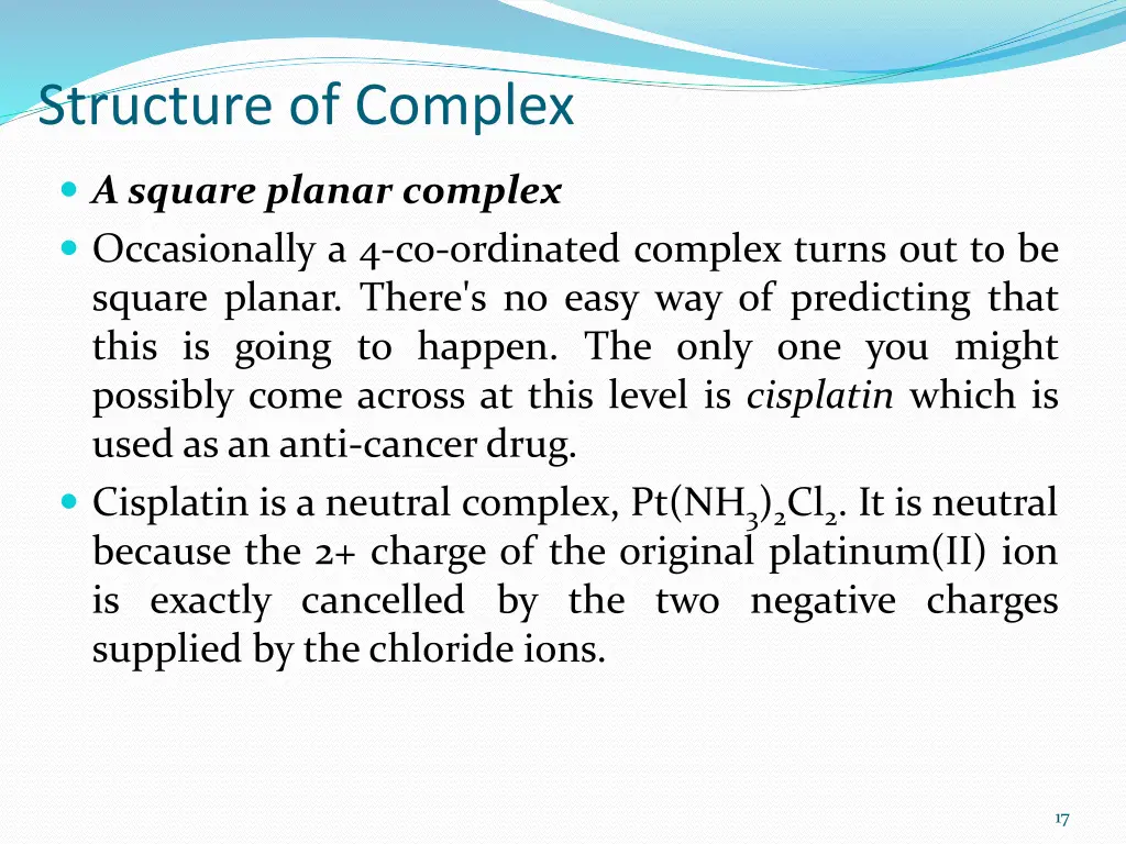 structure of complex 2