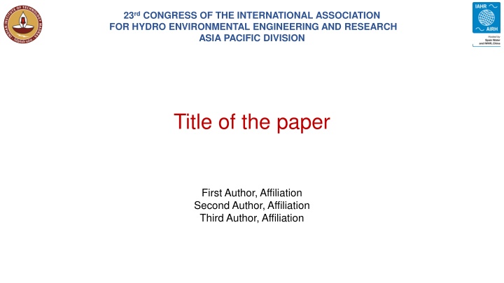 23 rd congress of the international association