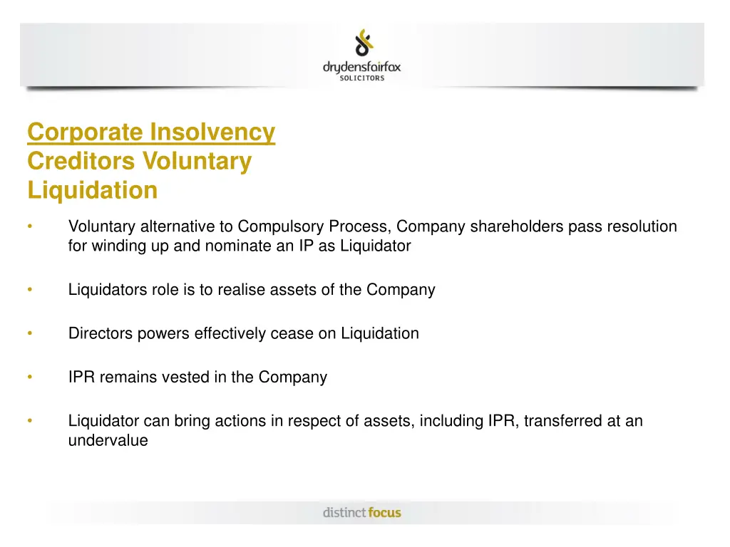 corporate insolvency creditors voluntary