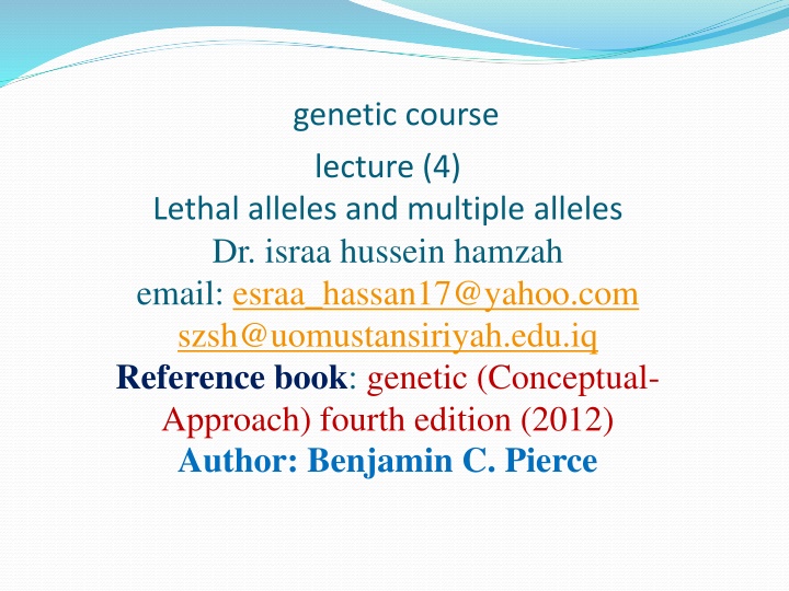 genetic course lecture 4