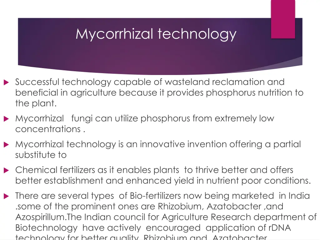 m mycorrhizal technology