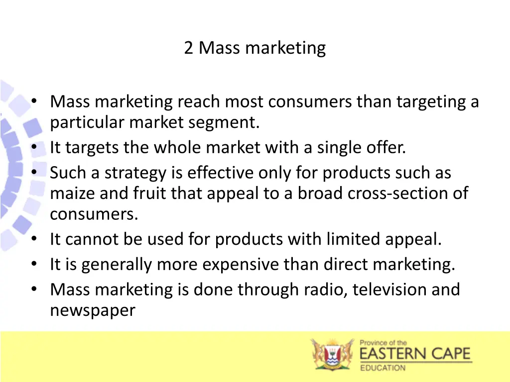 2 mass marketing