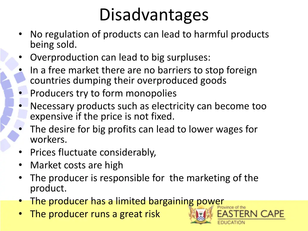 disadvantages